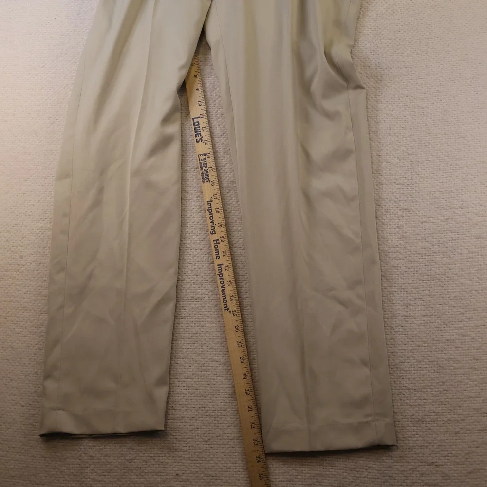 Saddlebred Mens 36x34 Dress Pants Tan Straight Fit Wrinkle Resistant Stretch